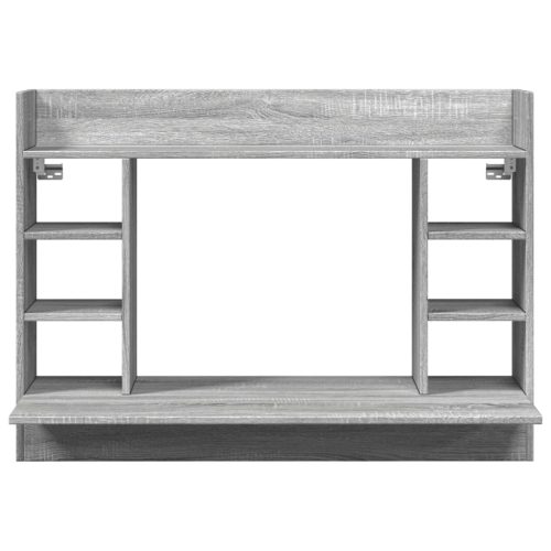  szürke sonoma színű szerelt fa fali íróasztal 105 x 48 x 75 cm