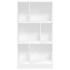  fehér szerelt fa könyvszekrény 57 x 28,5 x 107,5 cm
