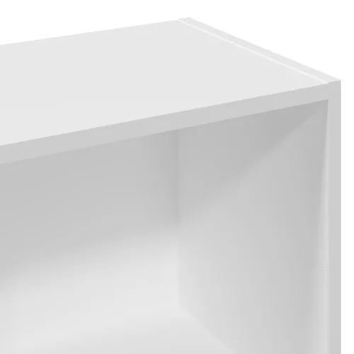  fehér szerelt fa könyvszekrény 57 x 28,5 x 107,5 cm