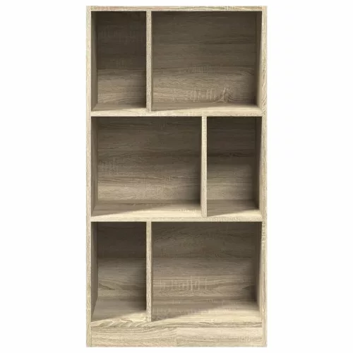  sonoma tölgy színű szerelt fa könyvszekrény 57x28,5x107,5 cm
