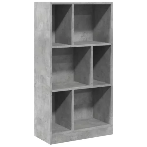  betonszürke szerelt fa könyvespolc 57 x 28,5 x 107,5 cm