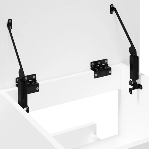  fehér szerelt fa állópult kerékkel és fiókkal 55 x 55 x 107 cm