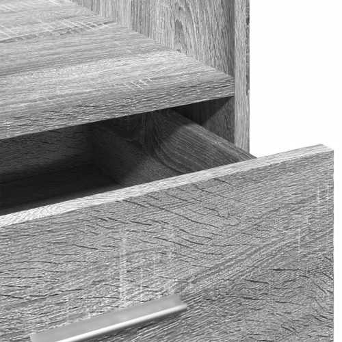  szerelt fa állópult kerékkel és fiókkal 55 x 55 x 107 cm