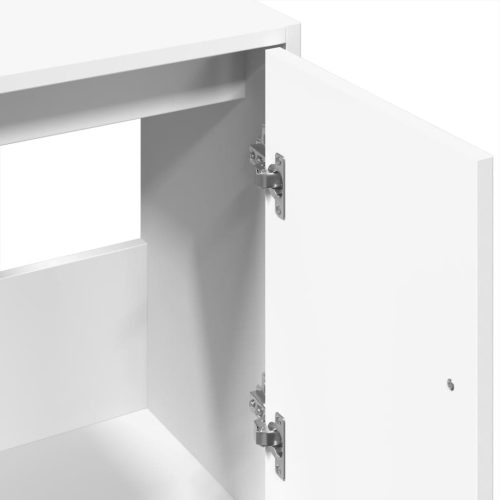  fehér szerelt fa mosdószekrény 63 x 29 x 55 cm