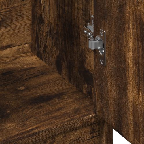  füstös tölgy színű szerelt fa mosdószekrény 63 x 29 x 55 cm