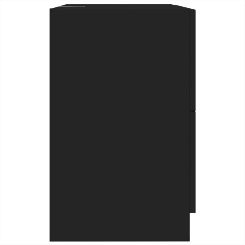  fekete szerelt fa mosdószekrény 59 x 37 x 59 cm