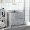  betonszürke szerelt fa mosdószekrény 59 x 37 x 59 cm