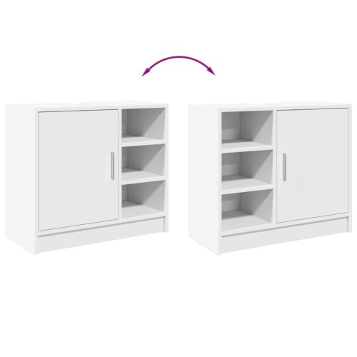  fehér szerelt fa mosdószekrény 63 x 29 x 55 cm