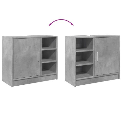  betonszürke szerelt fa mosdószekrény 63 x 29 x 55 cm
