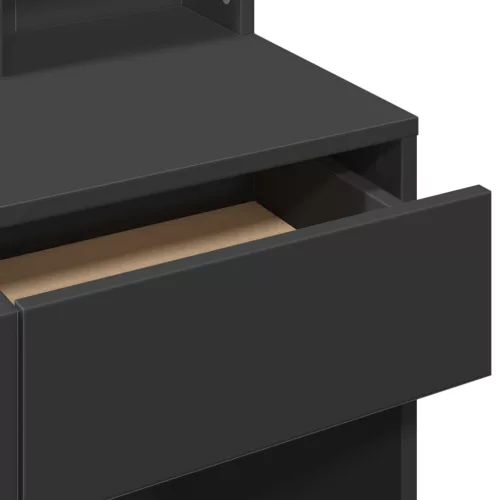  fekete fésülködőasztal tükörrel 80 x 41 x 144,5 cm