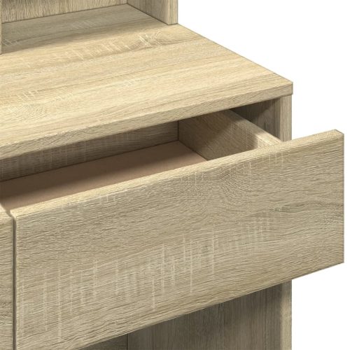  sonoma tölgy színű fésülködőasztal tükörrel 80 x 41 x 144,5 cm