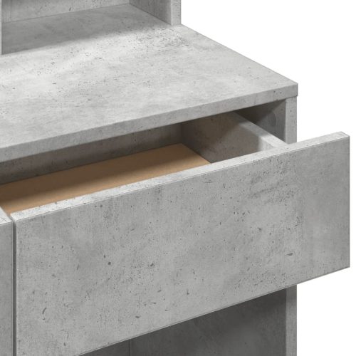  betonszürke fésülködőasztal tükörrel 80 x 41 x 144,5 cm