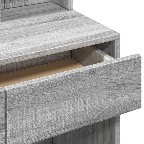  szürke sonoma színű fésülködőasztal tükörrel 80 x 41 x 144,5 cm