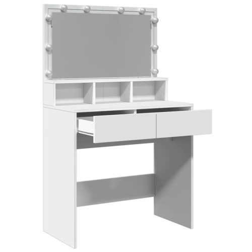  fehér fésülködőasztal LED-del 80 x 41 x 134,5 cm