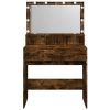  füstös tölgy színű fésülködőasztal LED-del 80 x 41 x 134,5 cm