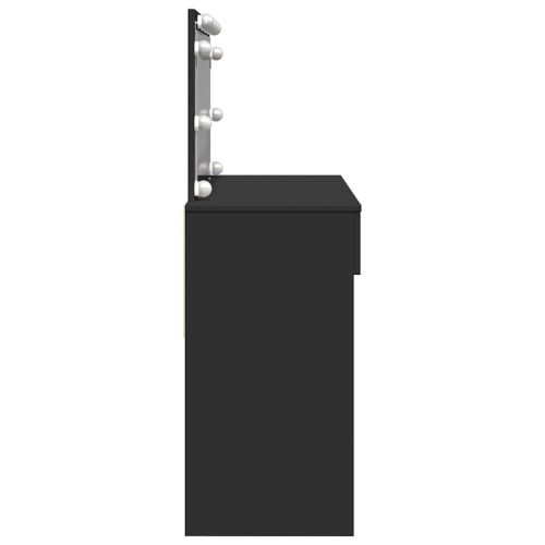  fekete LED-es fésülködőasztal 100 x 40 x 120 cm