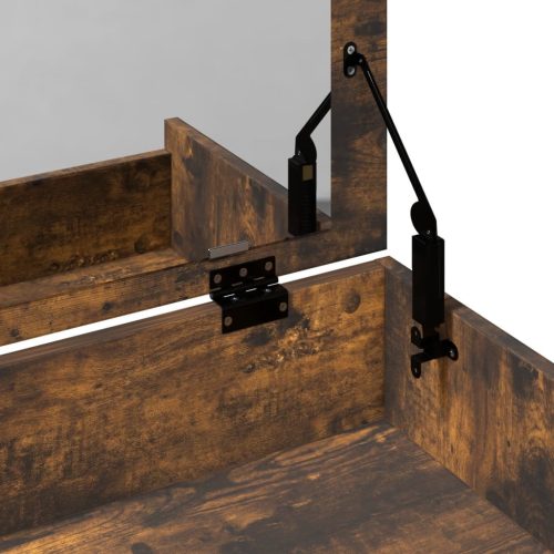  füstös tölgy színű fésülködőasztal és ülőke 60x40x113,5 cm