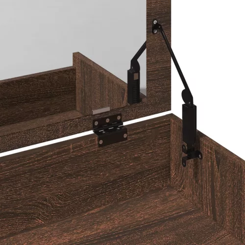  barna tölgy színű fésülködőasztal és ülőke 60 x 40 x 113,5 cm