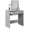  betonszürke fésülködőasztal tükörrel 73 x 46,5 x 120 cm