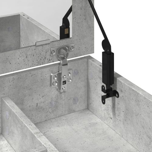  betonszürke fésülködőasztal tükörrel 73 x 46,5 x 120 cm