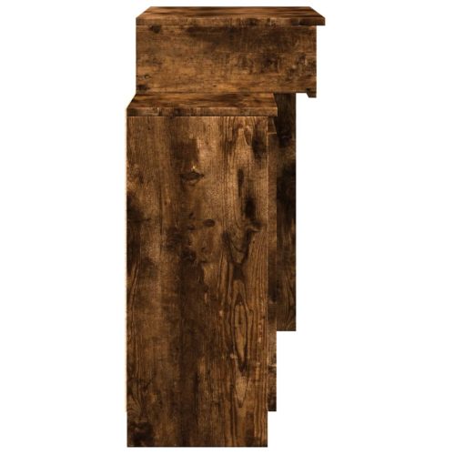  füstös tölgy színű LED-es fésülködőasztal 115 x 37 x 110,5 cm