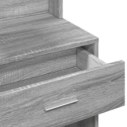  szürke sonoma színű fésülködőasztal szekrénnyel 80 x 35 x 132cm