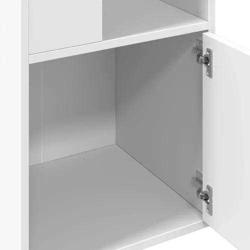  fehér szerelt fa könyvespolc 40 x 36 x 189 cm