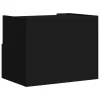  fekete falra szerelhető éjjeliszekrény 45 x 30 x 35 cm