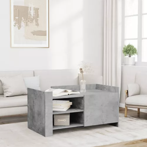  betonszürke szerelt fa dohányzóasztal 100 x 50 x 50 cm