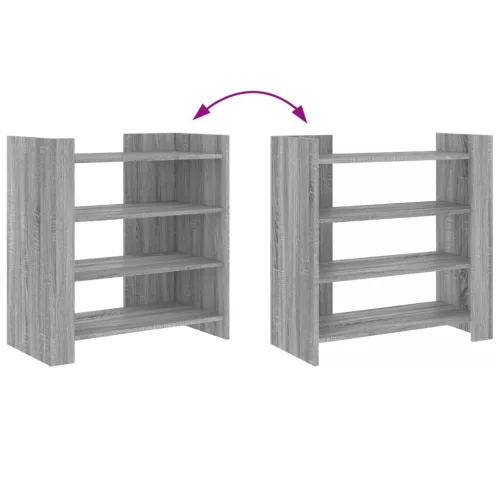  szürke sonoma színű szerelt fa tálalószekrény 73,5 x 35 x 75 cm