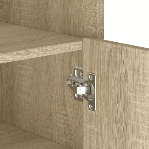  sonoma tölgy színű szerelt fa tálalóasztal 45 x 35 x 75 cm