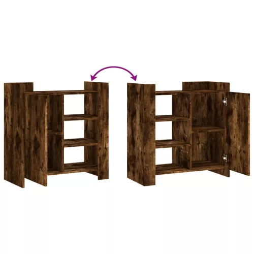  füstös tölgy színű szerelt fa tálalószekrény 73,5 x 35 x 75 cm