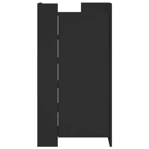  fekete szerelt fa cipőszekrény 52 x 37,5 x 100 cm