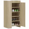  sonoma tölgy színű szerelt fa cipőszekrény 52 x 37,5 x 100 cm