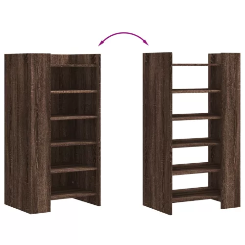  barna tölgy színű szerelt fa cipőszekrény 52 x 37,5 x 100 cm