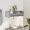  betonszürke szerelt fa fali polc 100 x 35 x 30,5 cm
