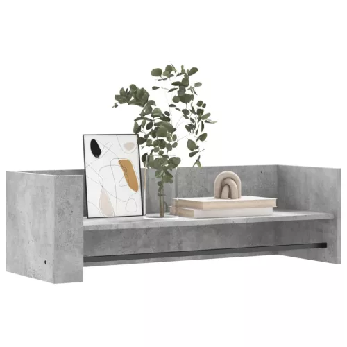  betonszürke szerelt fa fali polc 100 x 35 x 30,5 cm