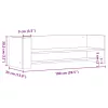  betonszürke szerelt fa fali polc 100 x 35 x 30,5 cm