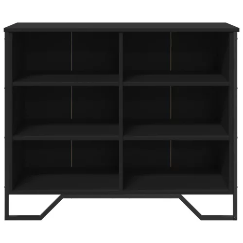  fekete szerelt fa tálalószekrény 91 x 35,5 x 74,5 cm