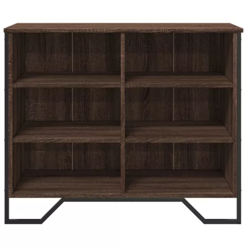  barna tölgy színű szerelt fa tálalószekrény 91 x 35,5 x 74,5 cm