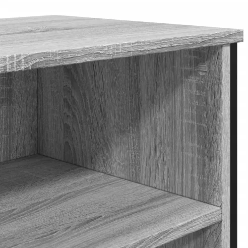  szürke sonoma színű szerelt fa tálalószekrény 101x35,5x74,5 cm