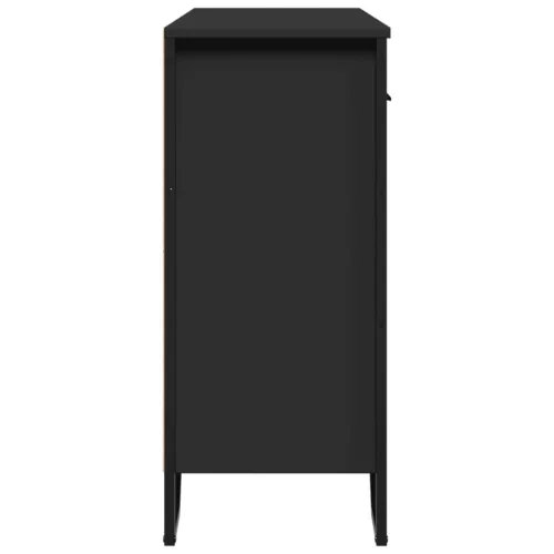  fekete szerelt fa tálalószekrény 97 x 32,5 x 74,5 cm