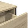  sonoma tölgy színű szerelt fa tálalóasztal 97 x 32,5 x 74,5 cm