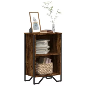    füstös tölgy színű szerelt fa könyvszekrény 50 x 31 x 74,5 cm