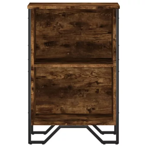  füstös tölgy színű szerelt fa könyvszekrény 50 x 31 x 74,5 cm