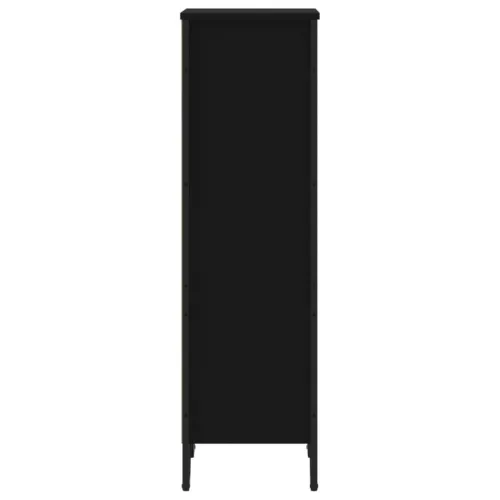  fekete szerelt fa könyvszekrény 50 x 31 x 106 cm