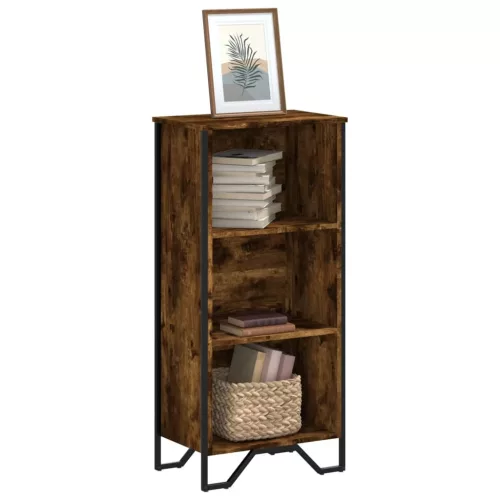  füstös tölgy színű szerelt fa könyvszekrény 50 x 31 x 106 cm