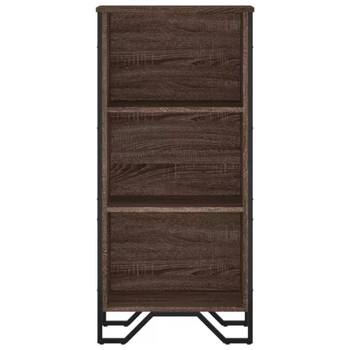  barna tölgy színű szerelt fa könyvszekrény 50 x 31 x 106 cm