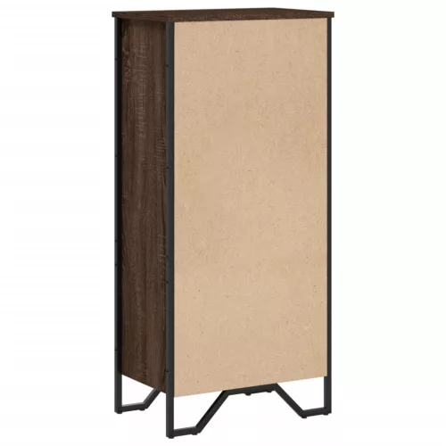  barna tölgy színű szerelt fa könyvszekrény 50 x 31 x 106 cm