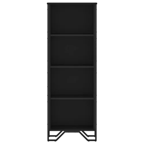  fekete szerelt fa könyvszekrény 50 x 31 x 137,5 cm